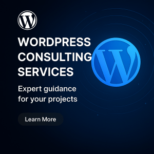 Custom web graphic for WordPress.com consulting services by realgilmorris.com