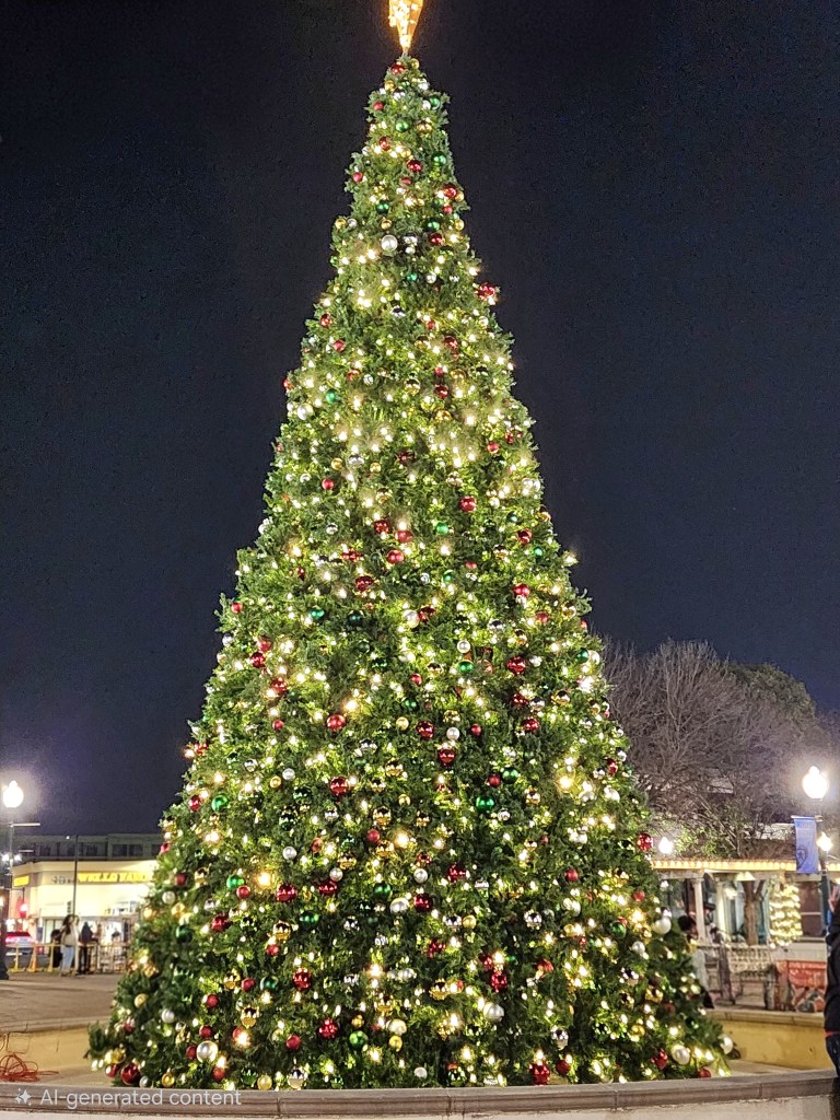 A photo of the city Christmas Tree at Waco Wonderland in Waco, TX.